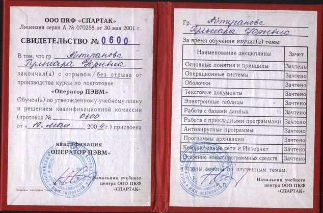 Купить диплом Пользователь ПЭВМ