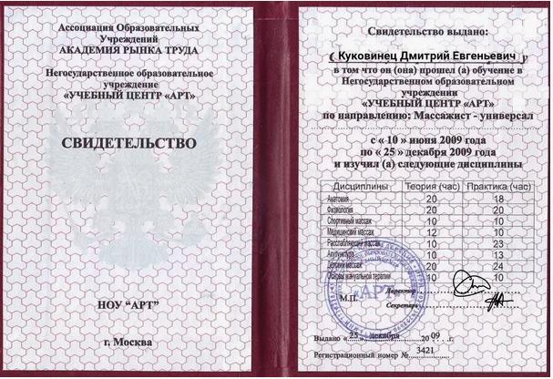 свидетельство массажиста универсала об окончании курсов свидетельство массажиста универсала об окончании курсов